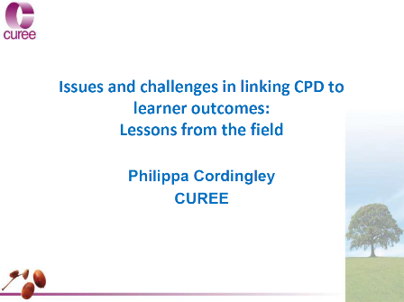 linking CPD to lerner outcomes